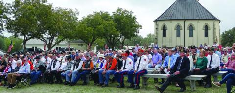 This photograph is just a portion of the large crowd which was in attendance at the Praha Veterans Day Memorial Service on Sunday, Nov. 6. Photos By Melanie Berger / Courtesy of Flatonia Argus