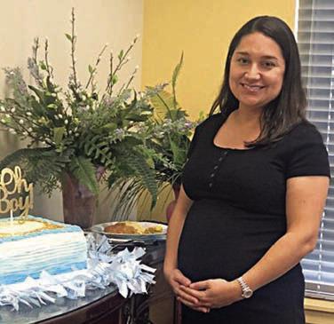MeMBer JessicA AnDers, who is expecting a child next month, was showered with love at the September meeting of the Literary Club
