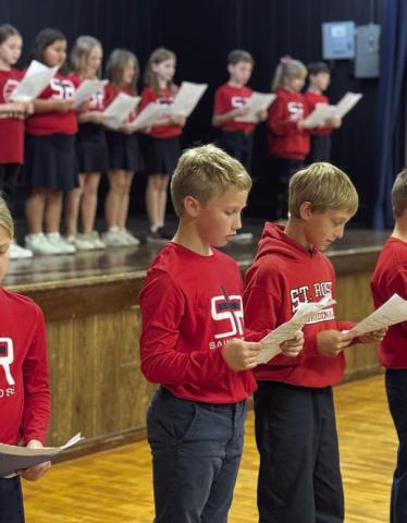 St. Rose of Lima Catholic School third and fourth graders provided entertainment.