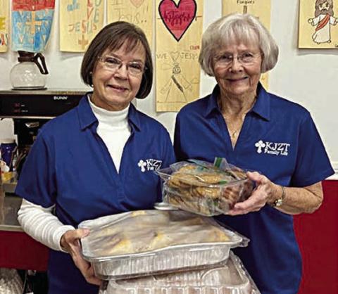 St. Rose staff gets treat from Praha KJZT The generous ladies of Praha KJZT Family Life Society No. 4 donated baked goods to the staff members of St. Rose of Lima Catholic School to enjoy last week in celebration of Catholic Schools Week. The school sends sincere thanks to Georgia Cerny, Josie Kubenka, Phyllis Teykl, Cynthia Koncaba, Ellene Vrazel and Nancy Jasek. Shown are Teykl (left) and Cerny (right).