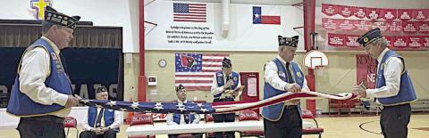 Legion presents flag-folding progam at St. Rose School