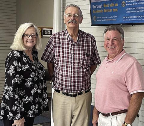 The Czech Educat ional Foundat ion of Texas has awarded a $5,000 grant to the Blinn College District to provide scholarships for students enrolled in college-credit Czech language courses at Blinn. Shown are (from left) Becky Garlick, Executive Dean of the Blinn College-Schulenburg campus; Thadious Polasek, Czech language instructor; and Donnie Victorick, president of the Czech Educational Foundation of Texas.