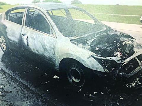 Vehicle fire extinguished on Highway 71 near West Point