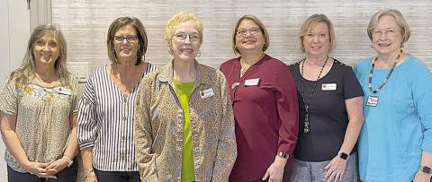 Six members of the Fayette County Retired Teachers’ Association attended the District 13 Spring Conference – (from left) Melanie Mica, Debbie Morrill, Karen Fitch, Sabina Rotter, Lisa Slinkard and Chris Morrison.