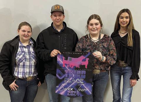 3rd Place Senior Team – (from left) Brealey Nieto, Railey Nieto, Rheagan Karisch and Tori Newton