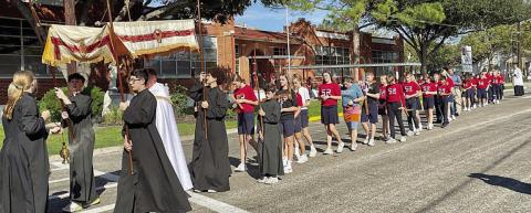St. Rose students take part in Christ the King procession