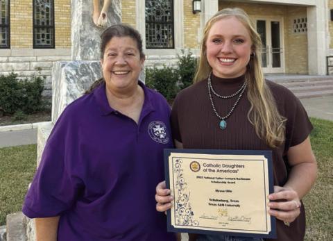Otto gets CDA’s Fr. Bachmann scholarship