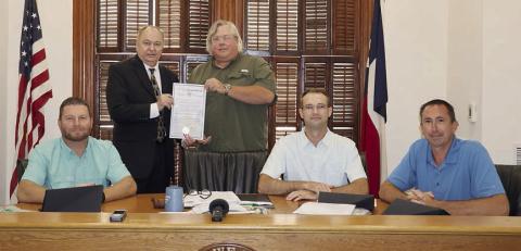 Proclamation signed for Flatonia Masonic Lodge 436 Day