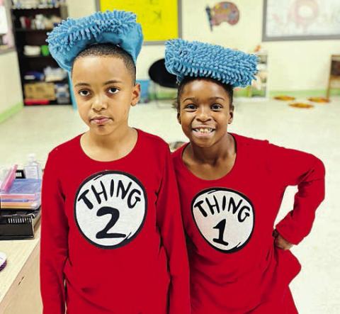 Members of the Schulenburg Unit of the Boys &amp; Girls Club were excited to show off their Red Ribbon Week outfits at the Club last week. Shown are Club members dressed as Thing 1, Ava Thomas, and Thing 2, Adonis Thomas.