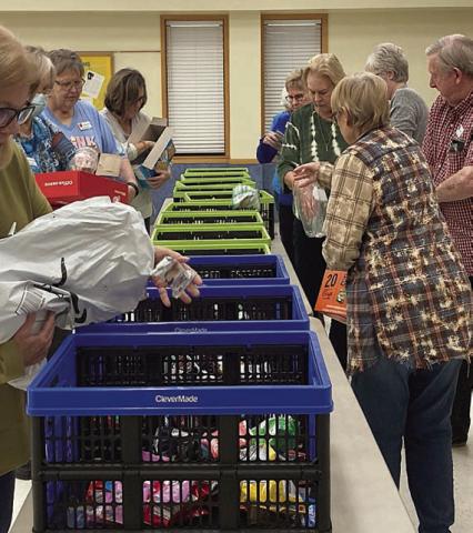 Goodie baskets for teachers and staff at all Fayette County schools were filled at the Fayette County Retired Teachers’ Association meeting on Jan. 8.