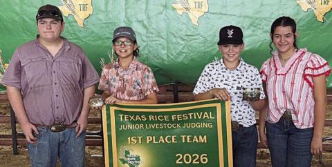 Champion Junior Team – (from left) Rilan Karisch, Tate Fritsch, Hudson Holub and Adalyn Carrales.