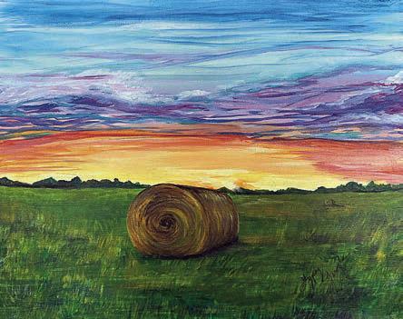 5x7 acryllic by Gypsy Jewels – Pasture Sunset