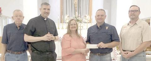 4th Degree KCs donate to St. Rose Church, St. Rose School