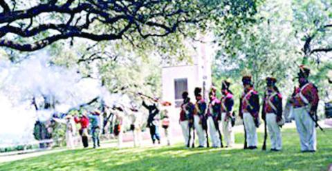 Reenactment of the Black Bean episode. Photo Courtesy of Monument Hill/Kreische Brewery State Historic Site