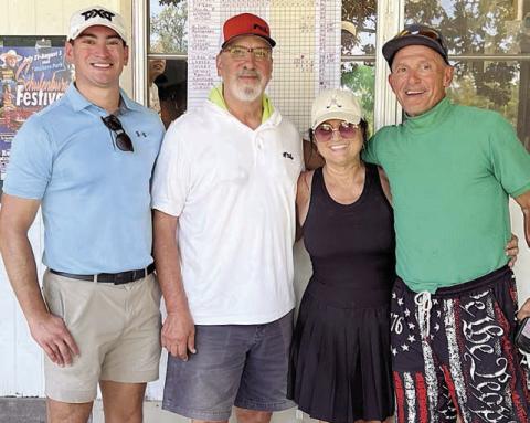 First Flight, 1st Place (10 under par / 62) – (from left) Montana Olle, Mike Olle, Jamie Mikulik, and John Mikulik.