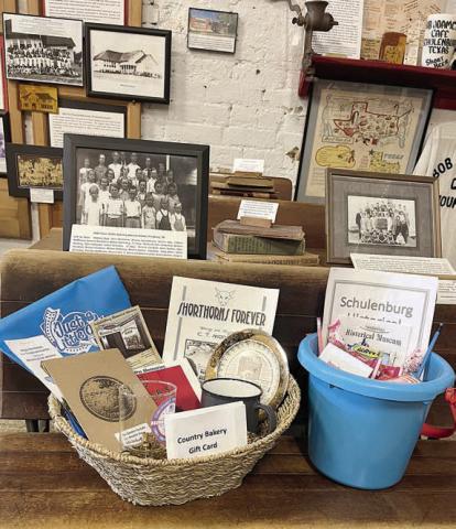 Museum holding gift basket drawing
