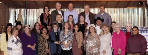 Some of the fundra iser committee members & Volunteers shown at “Hats Off to PAT” are (front row, from left) Melanie Ramirez, Ginger Bosl, Pam Schoeneberg, Karen Hoskins, Susie Shank, Becky Perez, Lucy Stanzel, Sonya Roberts, Zulma Hay, Nettie Cernosek, Amy Elstner, Jannette Streit, Melinda Barneycastle, Josue Rivas, (middle row) Phyllis Venghaus, Cheryl Pekar, Helen Niesner, Carl Elstner, Shannon Gilbert, (back row) Sherise Davis, Glenn Davis, Dennis Venghaus, Andy Bosl and Matt Pekar.