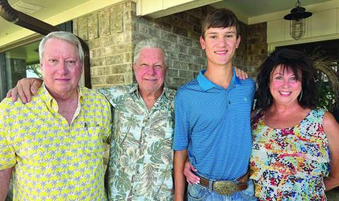 Grant Kubala (second from right) has been selected as the inaugural recipient of the Ginger Stanzel Bosl Memorial Scholarship, established by (from left) Andy Bosl, Elgin Kristinik and (right) Elyse Kristinik, in collaboration with the Stanzel Family Foundation.