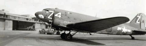 A World War II-era Douglas C-47 Skytrain, the military version of the DC-3 airliner. Courtesy of Fayette Heritage Museum & Archives