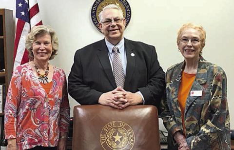 ReP. Stan Kitzm an (center), who represents District 85 in the Texas House, is shown with Cheryl Holt (left) and Karen Fitch (right) of the Fayette County Retired Teachers Association. District 85 includes Fayette and all or part of five other counties.