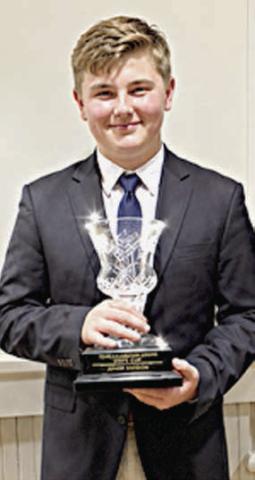 Abraham McBride earned the Texas Junior Cup trophy in livestock judging.
