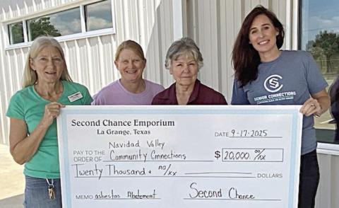 Second Chance presents $20,000 donation to Senior Connections