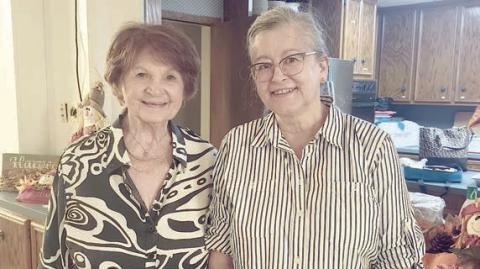New members welcomed into the Garden Cub were (from left) Lily Hilscher and Karen Miley.
