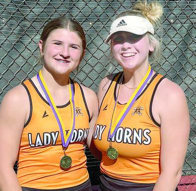 LANDRY ZAPALAC & REAGAN DUSEK 1st place varsity girls’ doubles