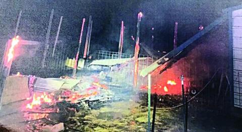 Muldoon VFD, with assistance from Flatonia Fire &amp; Rescue, extinguished a pole barn fire on property off Roy Road. Photo Courtesy of Fayette County Sheriff’s Office