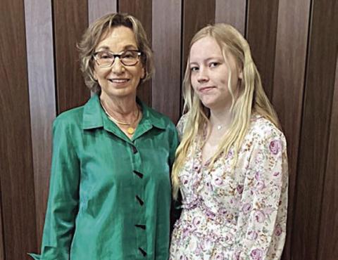 Literary Club recognizes scholarship recipient during spring luncheon