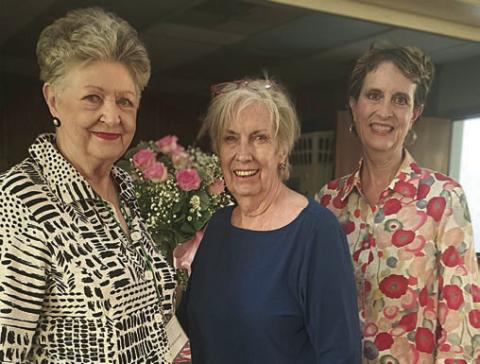 Hostesses were (from left) Patricia Greeson, Carol Archer, Lisa Dennis and (not pictured) Nancy Tinsley.