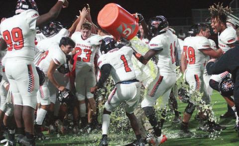Celebrating first playoff win since 2013