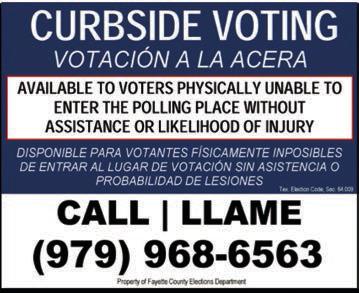 How to vote curbside in Fayette County