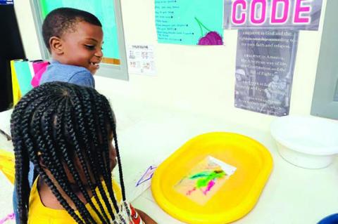 BGC members enjoy paper towel art