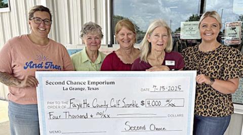 Donation to Schulenburg Festival rodeo calf scramble
