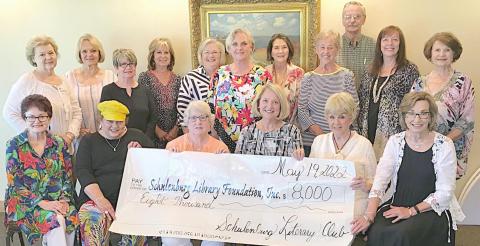 Literary Club presents $8,000 donation to library