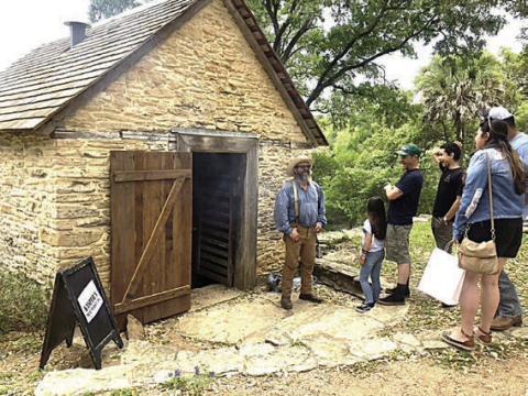 Historic smokehouse demonstrations will be given at the Kreische House during Easter on the Bluff.