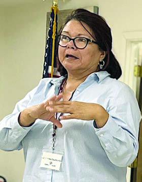 Guest speaker recently was Mercedes Duchicela, program trainer at Texas A&amp;M University.
