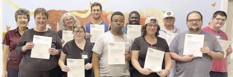 Food handler course graduates from Gray Legacy Services recognized
