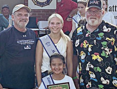 Local Chili 1st Place – “Chief’s Kookers” - Lonnie Taylor (left) and Kyle Taylor (right) of Schulenburg. Local Chili 2nd Place – “Spice Spice Baby” - Bobbie Rainosek of Schulenburg. Local Chili 3rd Place – “Bean Bros” (Schulenburg 4-H) - Gage Smrkovsky, Wyatt Smrkovsky, Crockett Guentert, Rowdy Guentert, Abe McBride, Dylan Zweschper, Layton Wick, Clay Hoffmann. Sticker Photo By Kade Vyvjala