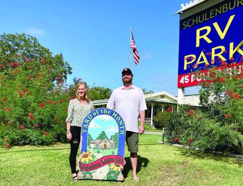 Yard of the month goes to Schulenburg RV Park