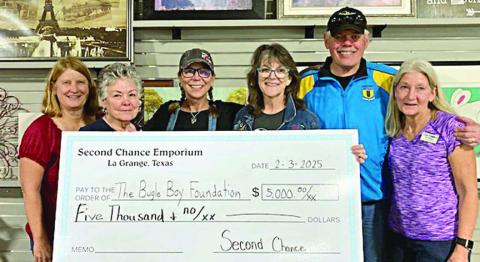 Second Chance donates to Bugle Boy Foundation