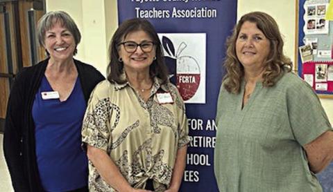 New FCRTA members are (from left) Kathy Schatte, Noel Buck and Kim Bonewald.