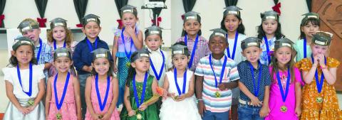 2025 PAT graduates were (front row, from left) Giana Grifaldo, Penelope Farek, Matilda Farek, Kylie Castellano, Allison Gutierrez, Xe’Mauri Ellison, Huxton Hatfield, Lily Hubenak, Allie Neiser, (back row) Amos Rice, Zona Harvell, Brooks Vanicek, Sawyer Meysembourg, Oliver Hernandez, Jacob Espino, Victoria Garcia, Alexa Guerrero and Yailin Candelas. Not shown are Ember Pesak, Adelaide Aguirre, Alana Romero, Jayden Byrd and Anastasia Commander.