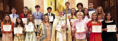 St. Rose eighth graders receive Bishop’s Award