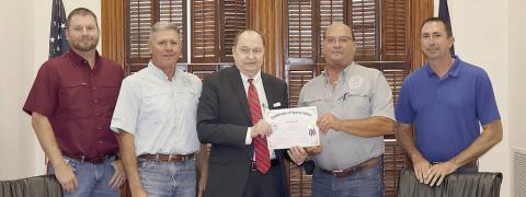 Sternadel recognized for 42 years of service with Fayette County