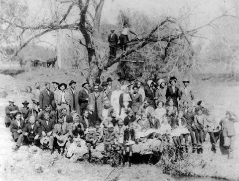 This photo of an Osag e Camp Meeting on March 15, 1912 is just one of numerous historical photos in A Good Place to Rest: A History of the Osage Community Cemetery and Early Harvey’s Creek Settlers, first printed in 2018 as a fundraiser for the cemetery association.
