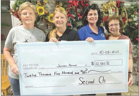 Second Chance donates to Animal Shelter