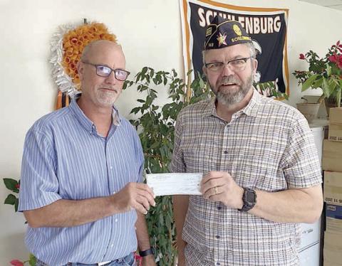 Legion donates toward softball field