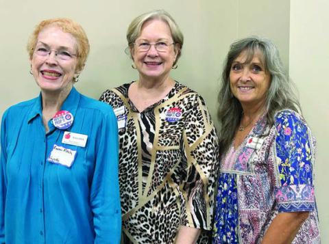 The District 13 fall conference was attended by Fayette County Retired Teachers Association members (from left) Karen Fitch, Chris Morrison and Melanie Mica. At the conference, Mica was elected first vice president.
